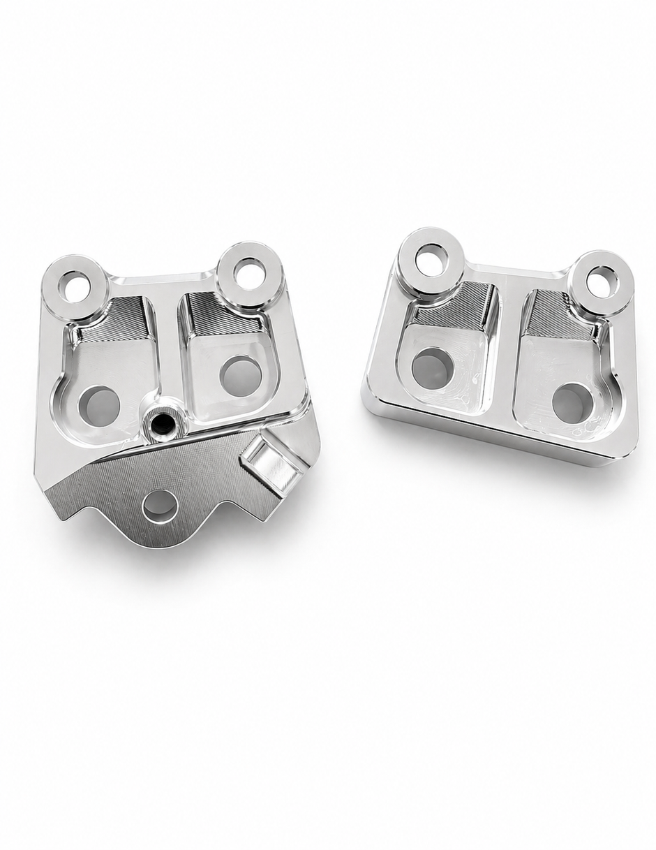 Talaria XXX Metal Foot Peg Brackets | CNC Upgrade Mounts (Black & Chrome)