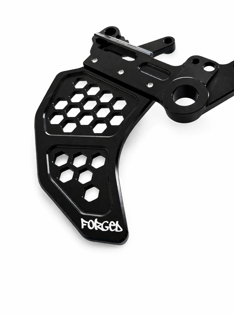 Surron Ultra Bee Dual Caliper Mount | CNC Metal Brake Upgrade w/ Rotor Guard