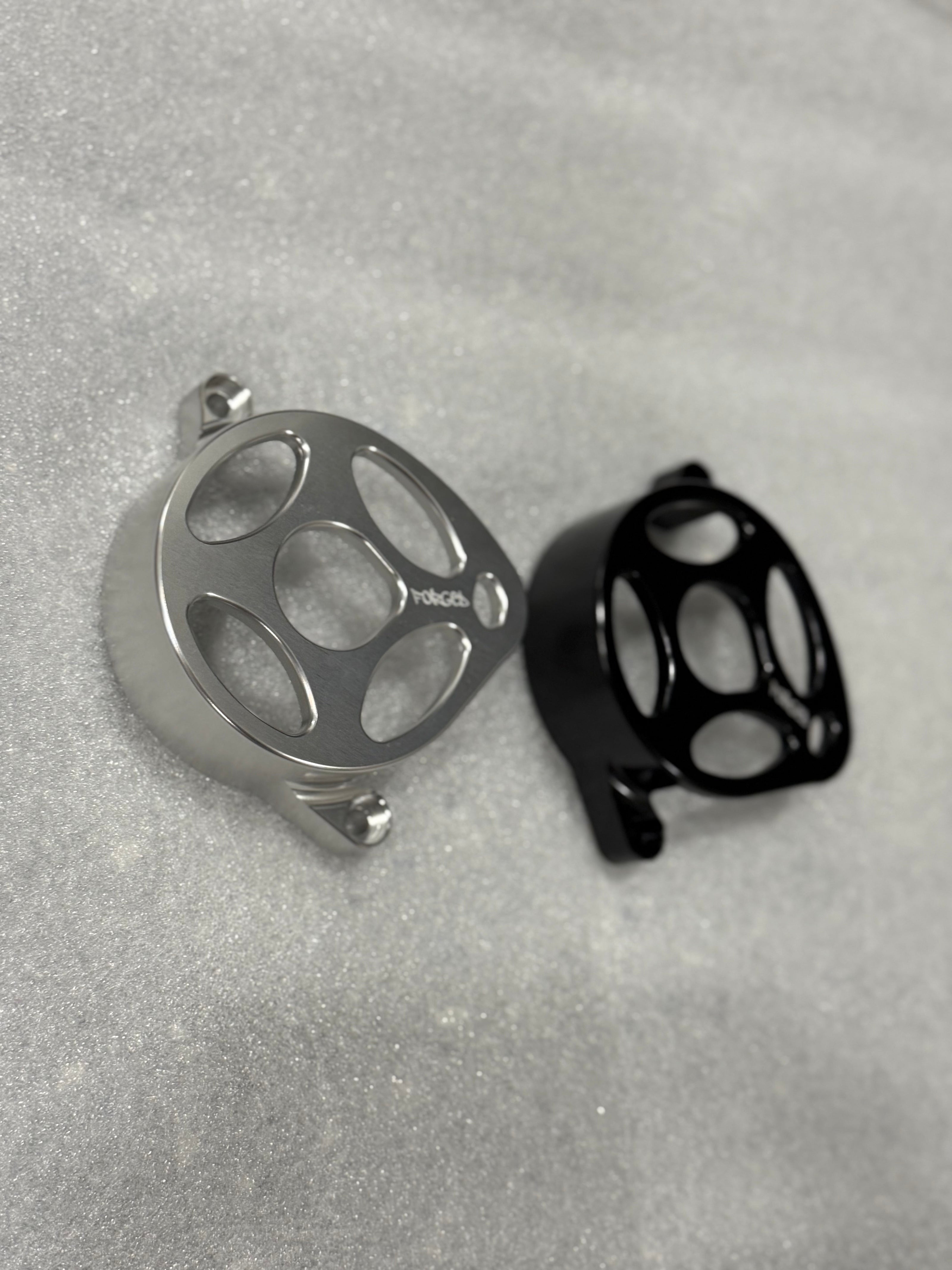 Surron Ultra Bee Metal Motor Cover | CNC Upgrade Replacement (Black & Chrome)