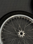 Surron Light Bee X / E-Ride Pro Supermoto Wheelset (Thick/Wide) - Chrome Silver / Gloss Black