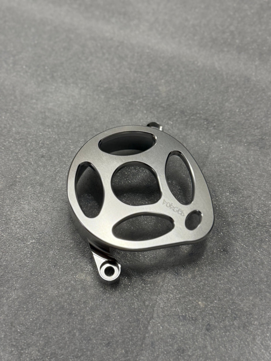 Surron Ultra Bee Metal Motor Cover | CNC Upgrade Replacement (Black & Chrome)