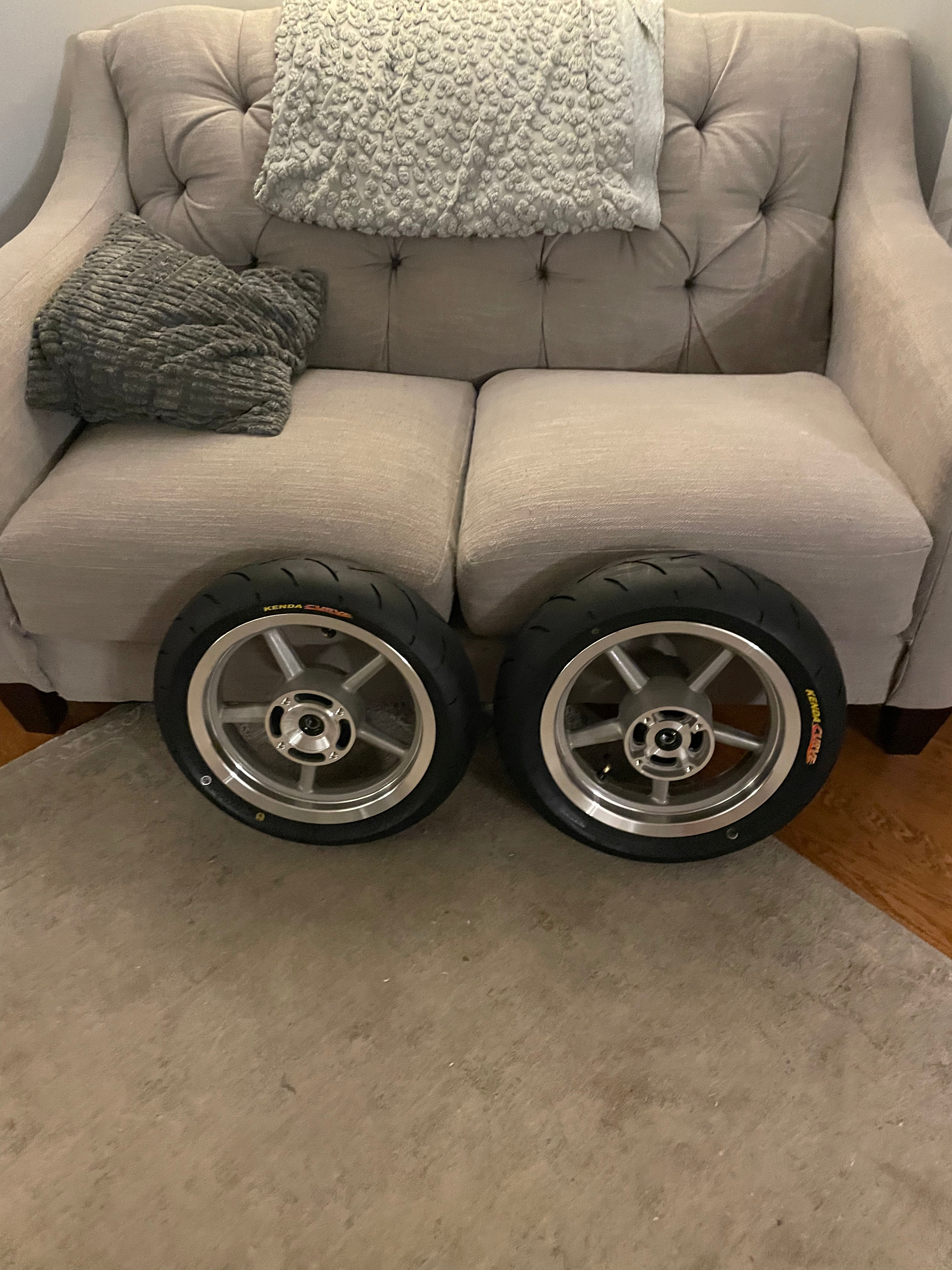 12in kenda curve supermoto wheelset