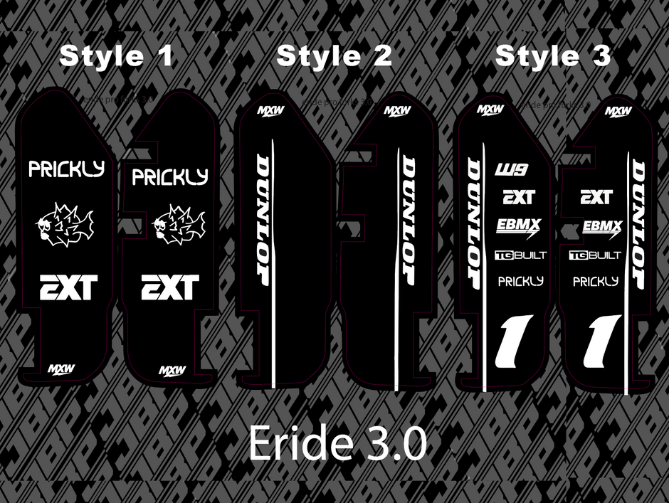 Eride 3.0 Fork Guard Decals