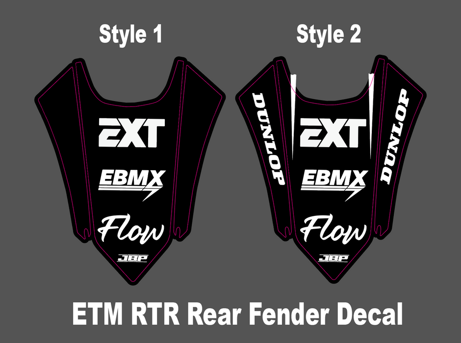 Etm RTR Rear Fender Decal