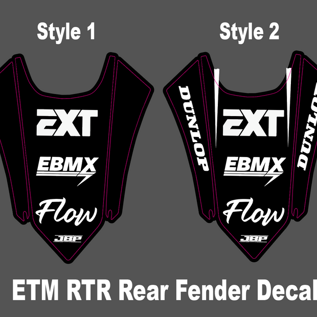 Etm RTR Rear Fender Decal