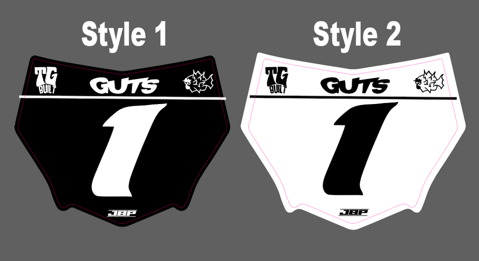 Motocuts Race Front Plate Decal
