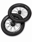 Surron Light Bee X / E-Ride Pro Supermoto Wheelset (Thick/Wide) - Chrome Silver / Gloss Black